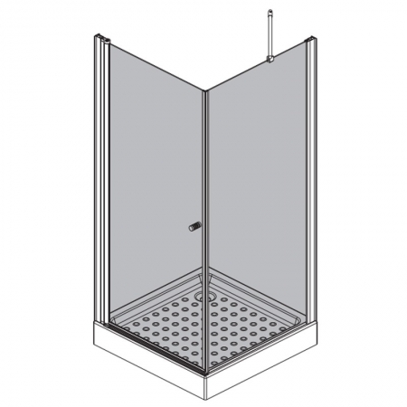 shower door with pivot hinge up and down